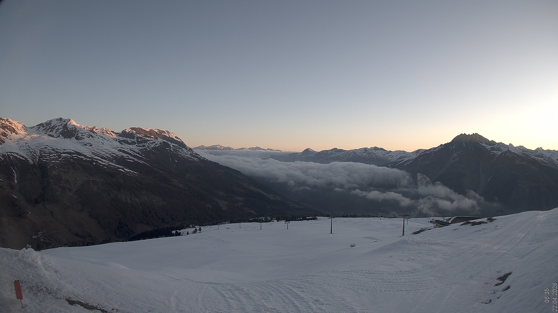 Archiv Foto Webcam Blick vom Rojen - Vinschgau