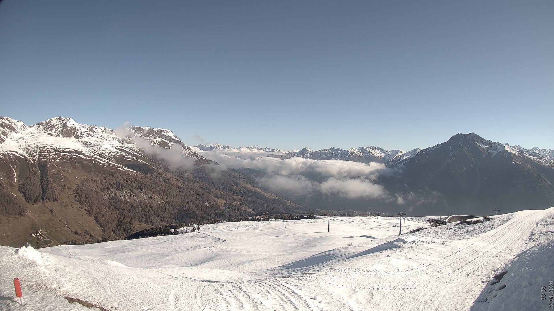 Archiv Foto Webcam Blick vom Rojen - Vinschgau