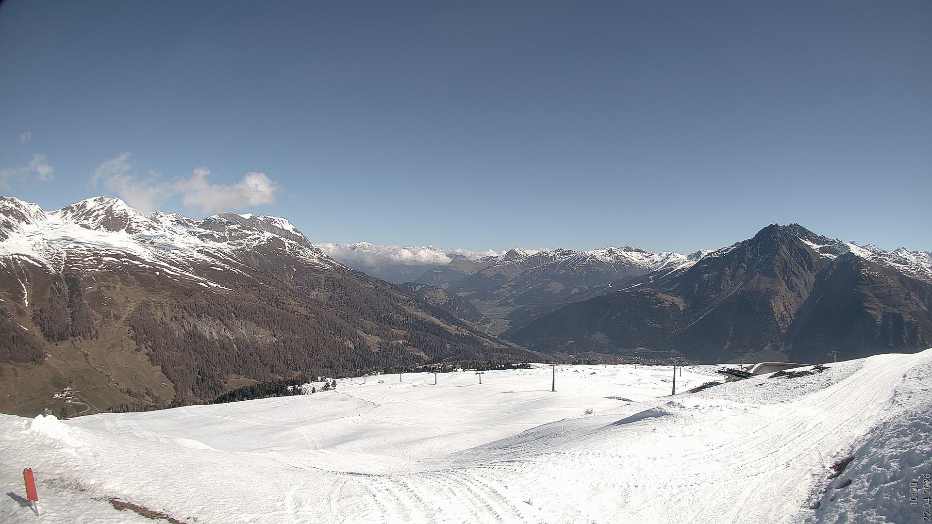 Archiv Foto Webcam Blick vom Rojen - Vinschgau