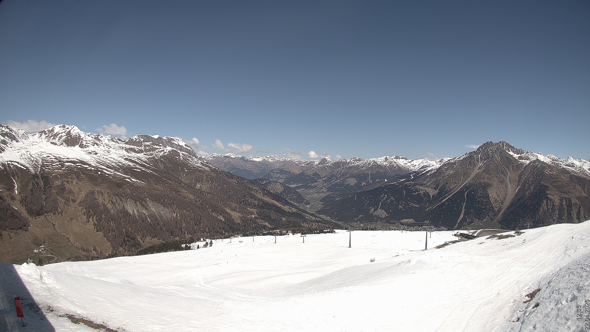 Archiv Foto Webcam Blick vom Rojen - Vinschgau