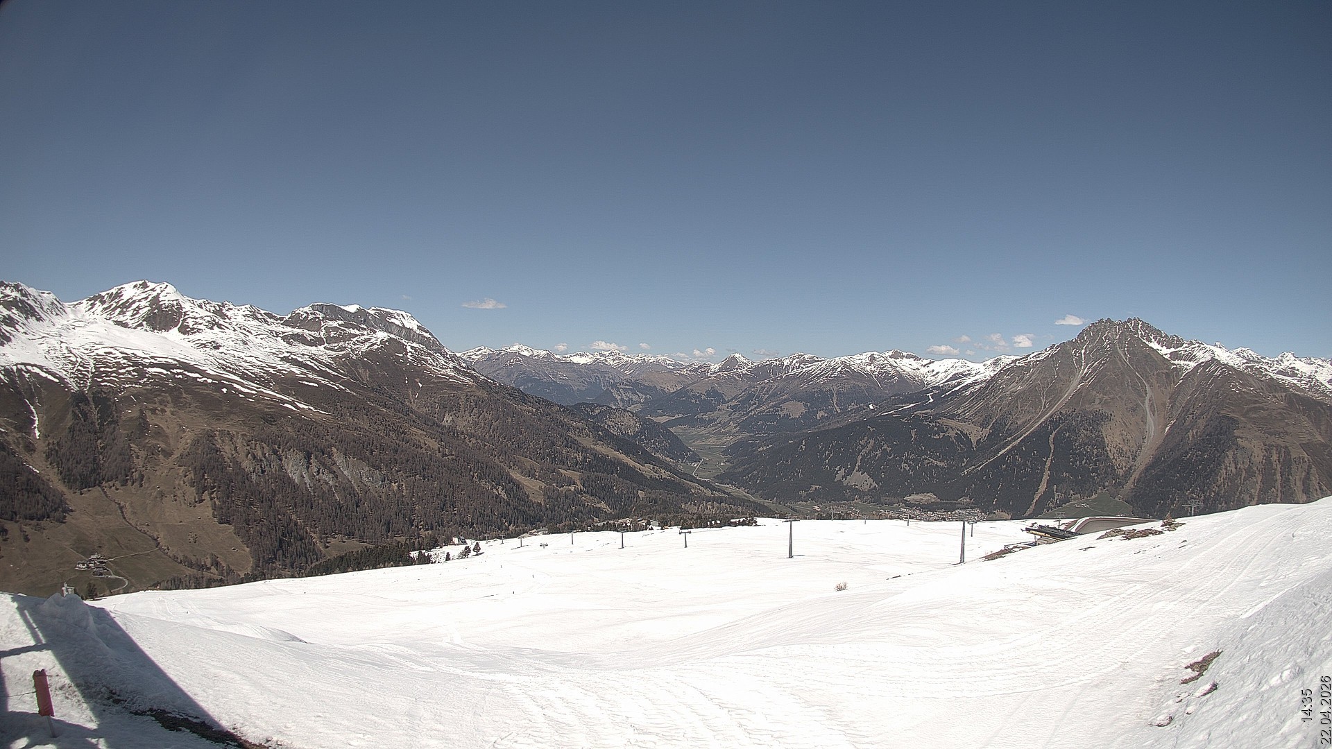Archiv Foto Webcam Blick vom Rojen - Vinschgau