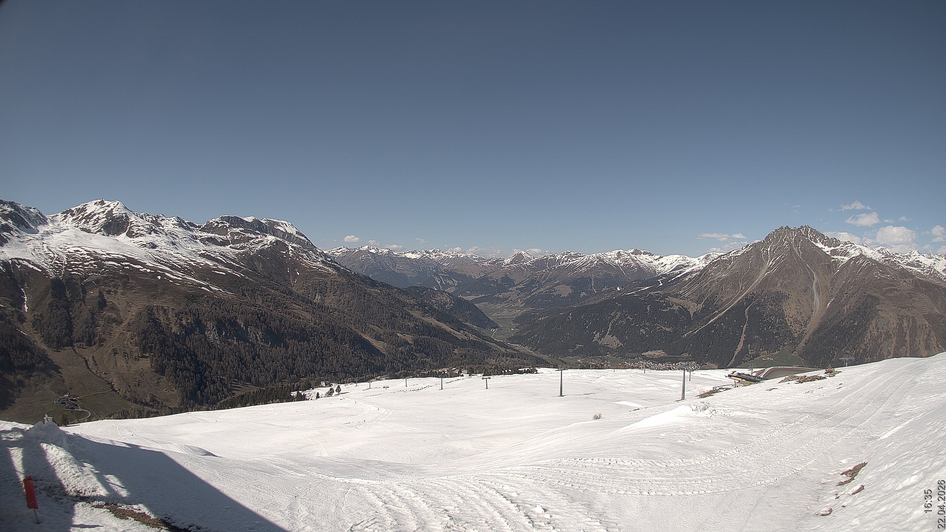 Archiv Foto Webcam Blick vom Rojen - Vinschgau