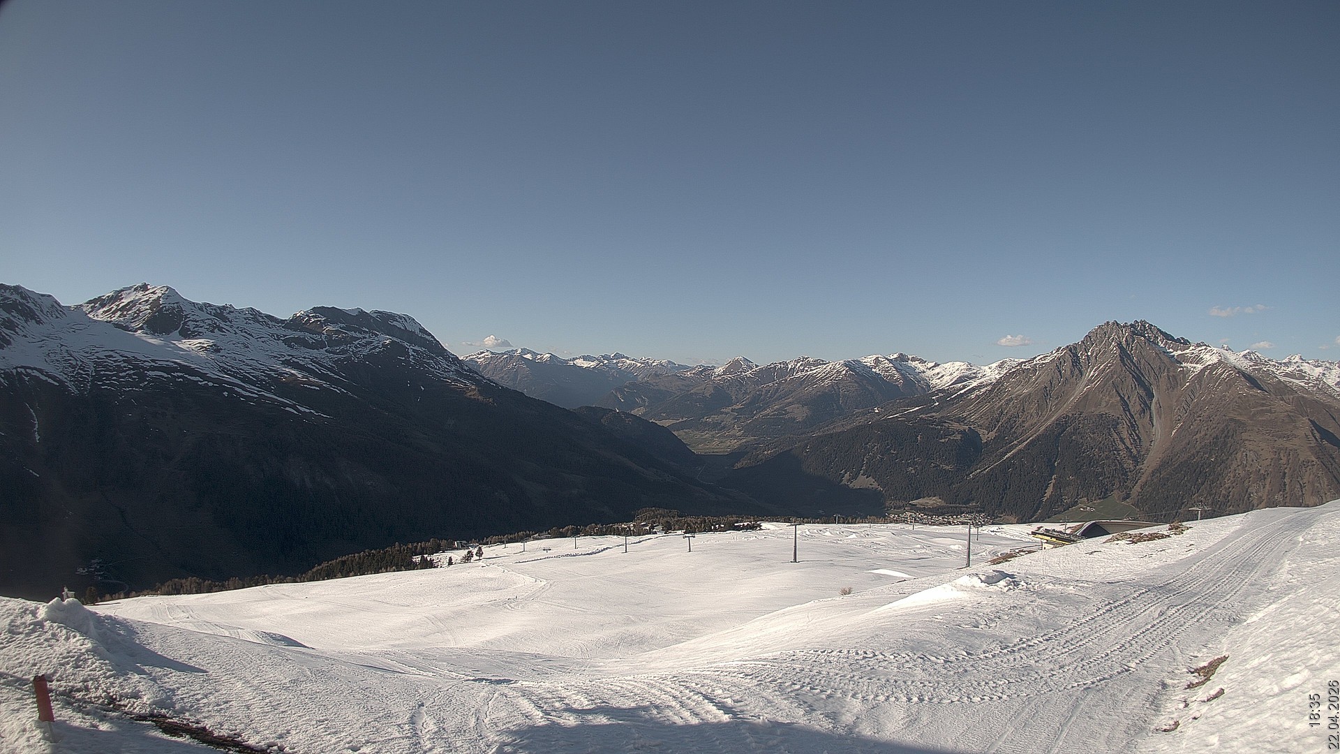 Archiv Foto Webcam Blick vom Rojen - Vinschgau