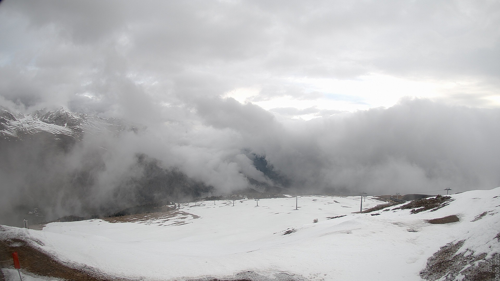 Archiv Foto Webcam Blick vom Rojen - Vinschgau