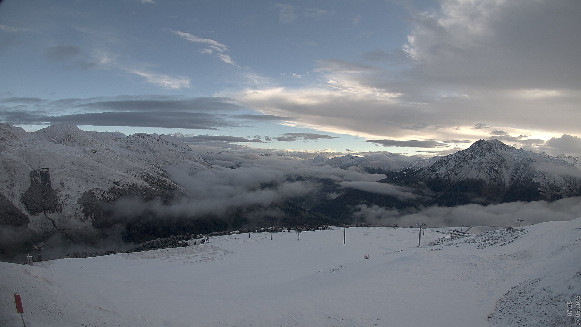 Archiv Foto Webcam Blick vom Rojen - Vinschgau