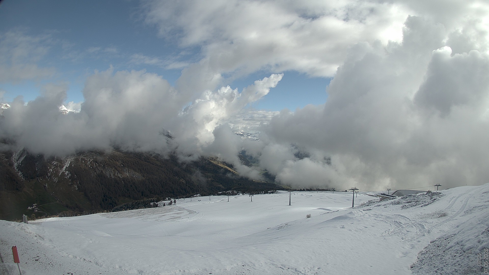 Archiv Foto Webcam Blick vom Rojen - Vinschgau