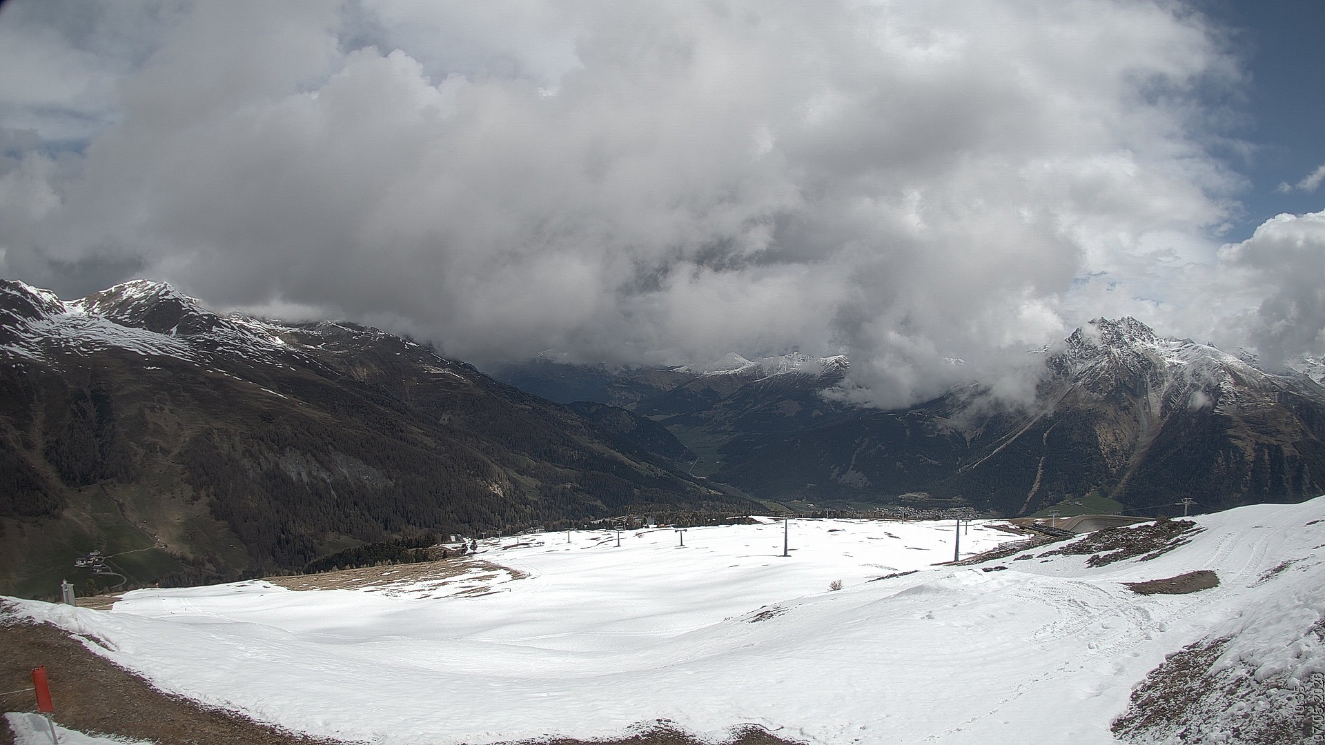 Archiv Foto Webcam Blick vom Rojen - Vinschgau