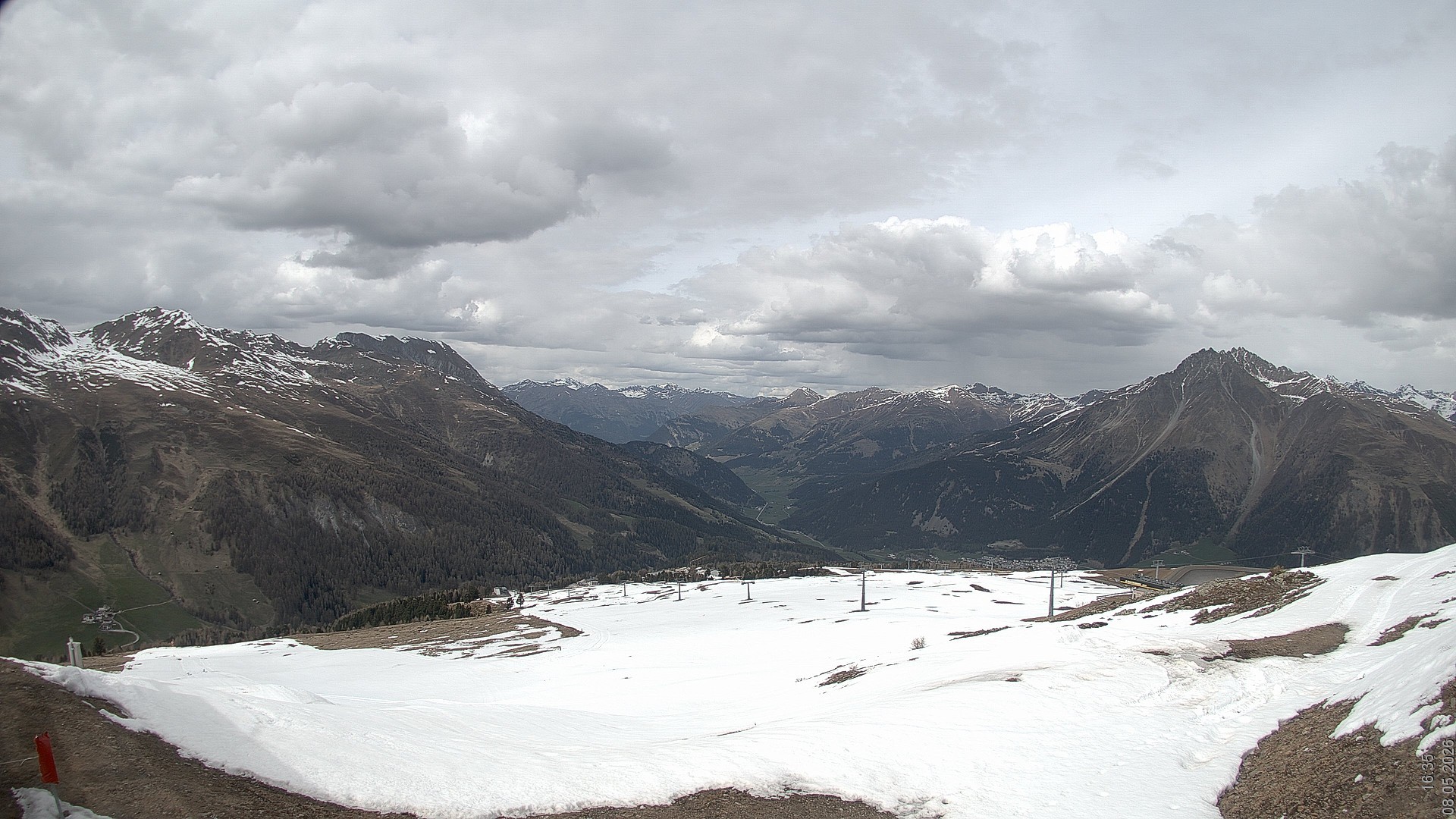 Archiv Foto Webcam Blick vom Rojen - Vinschgau