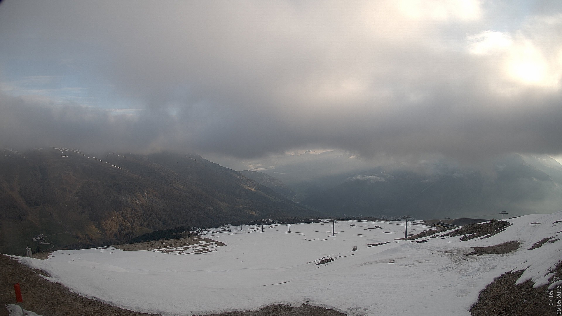 Archiv Foto Webcam Blick vom Rojen - Vinschgau