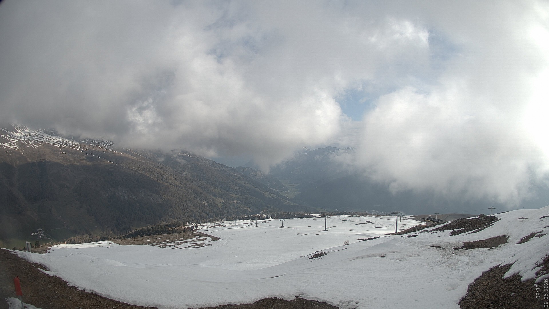 Archiv Foto Webcam Blick vom Rojen - Vinschgau