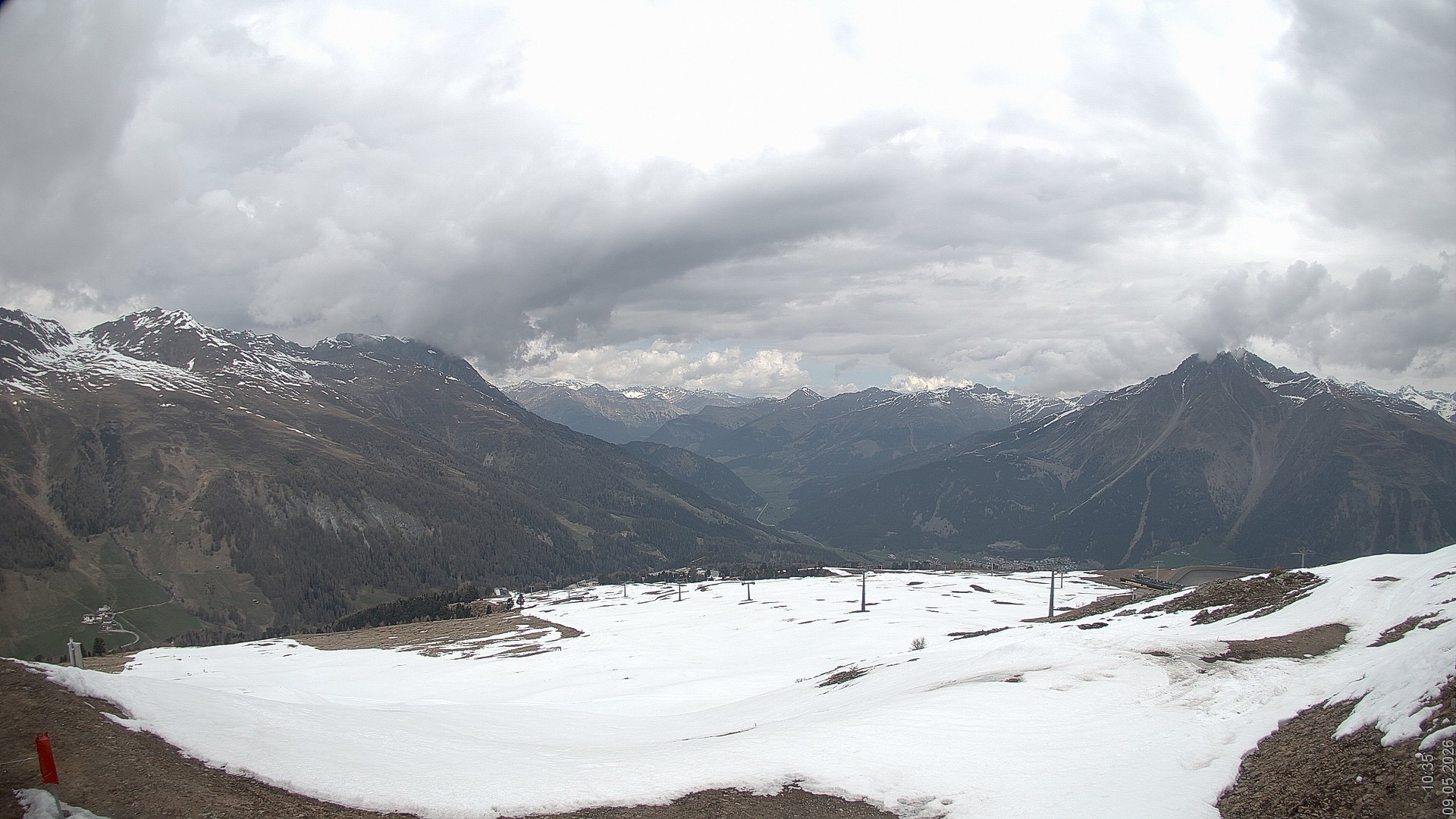Archiv Foto Webcam Blick vom Rojen - Vinschgau