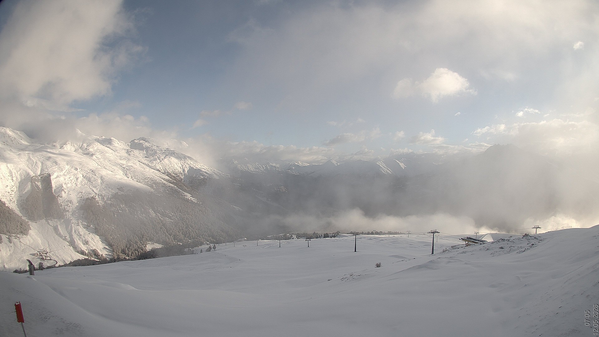 Archiv Foto Webcam Blick vom Rojen - Vinschgau