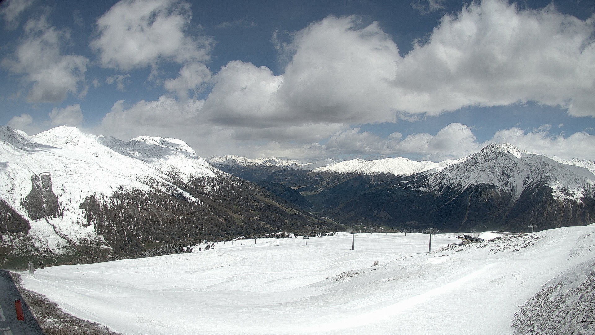 Archiv Foto Webcam Blick vom Rojen - Vinschgau