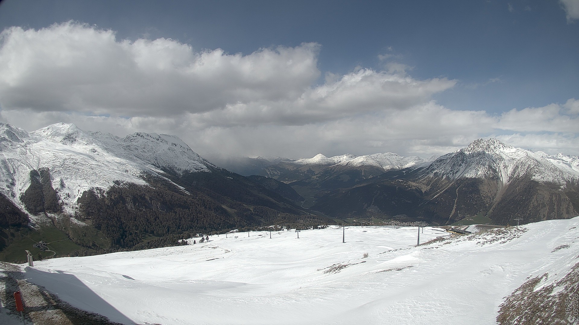Archiv Foto Webcam Blick vom Rojen - Vinschgau