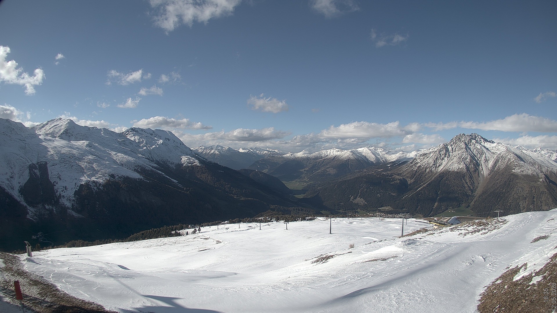 Archiv Foto Webcam Blick vom Rojen - Vinschgau