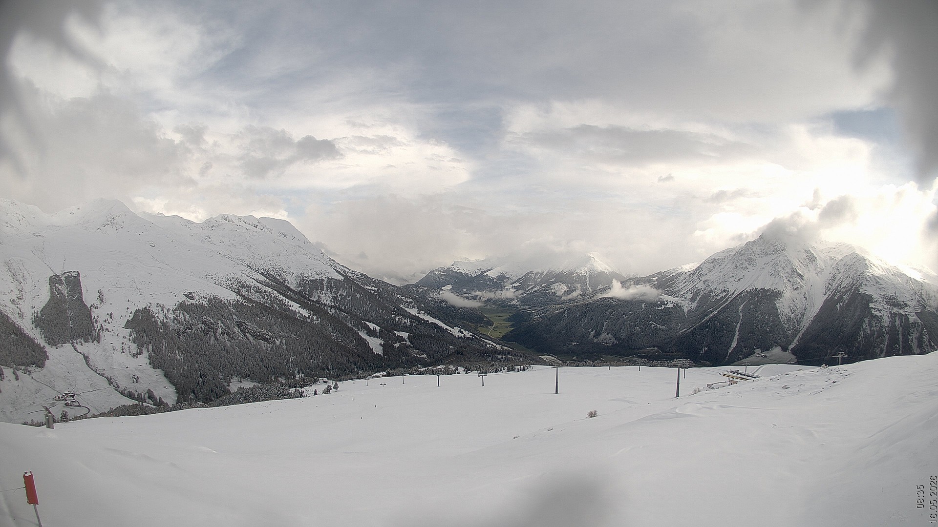Archiv Foto Webcam Blick vom Rojen - Vinschgau