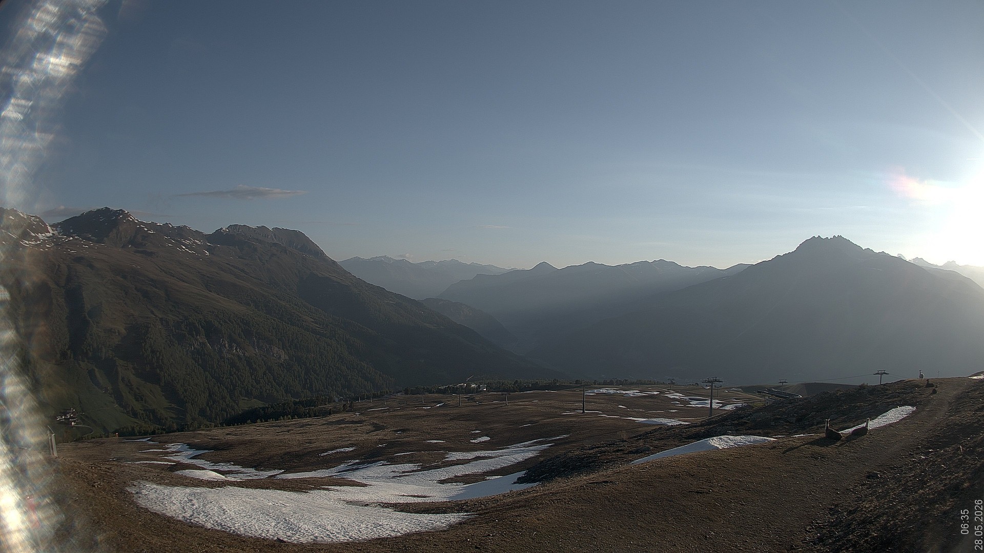 Archiv Foto Webcam Blick vom Rojen - Vinschgau