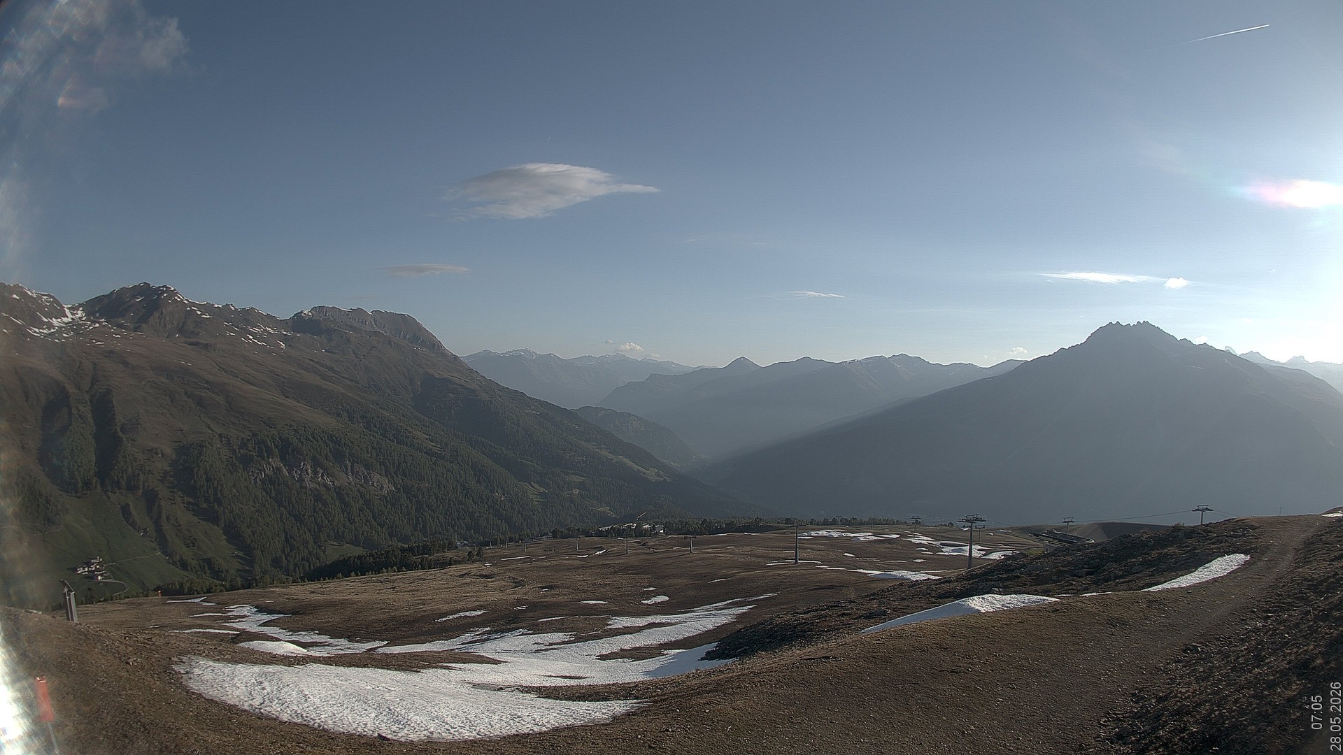 Archiv Foto Webcam Blick vom Rojen - Vinschgau