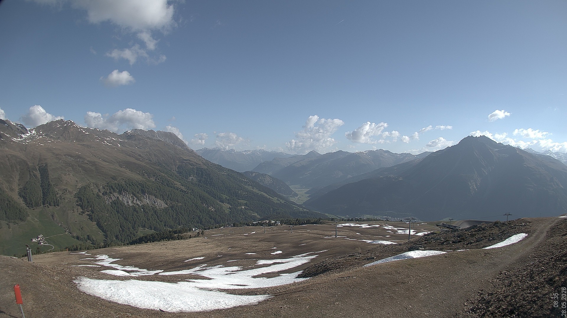 Archiv Foto Webcam Blick vom Rojen - Vinschgau