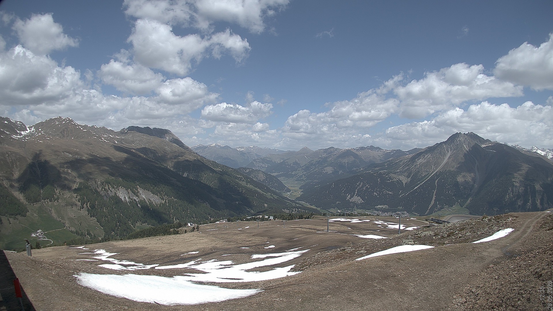 Archiv Foto Webcam Blick vom Rojen - Vinschgau