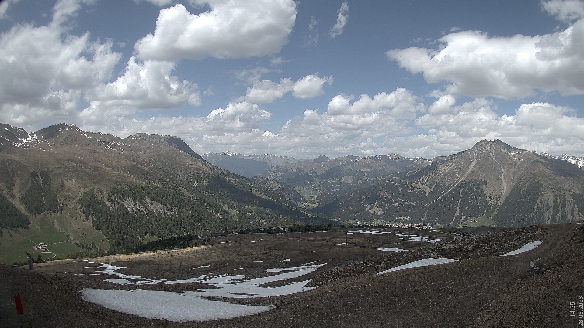 Archiv Foto Webcam Blick vom Rojen - Vinschgau