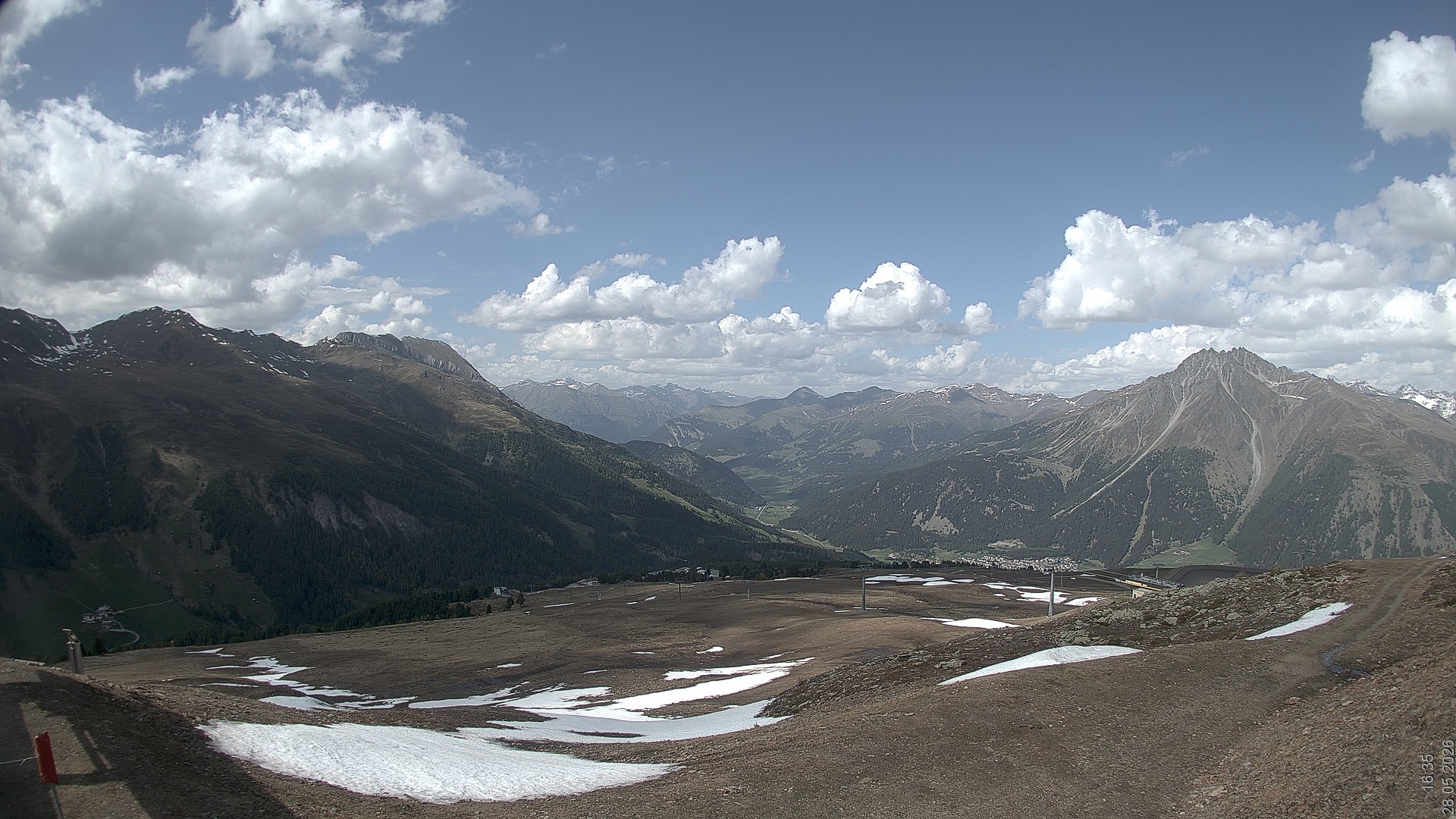 Archiv Foto Webcam Blick vom Rojen - Vinschgau