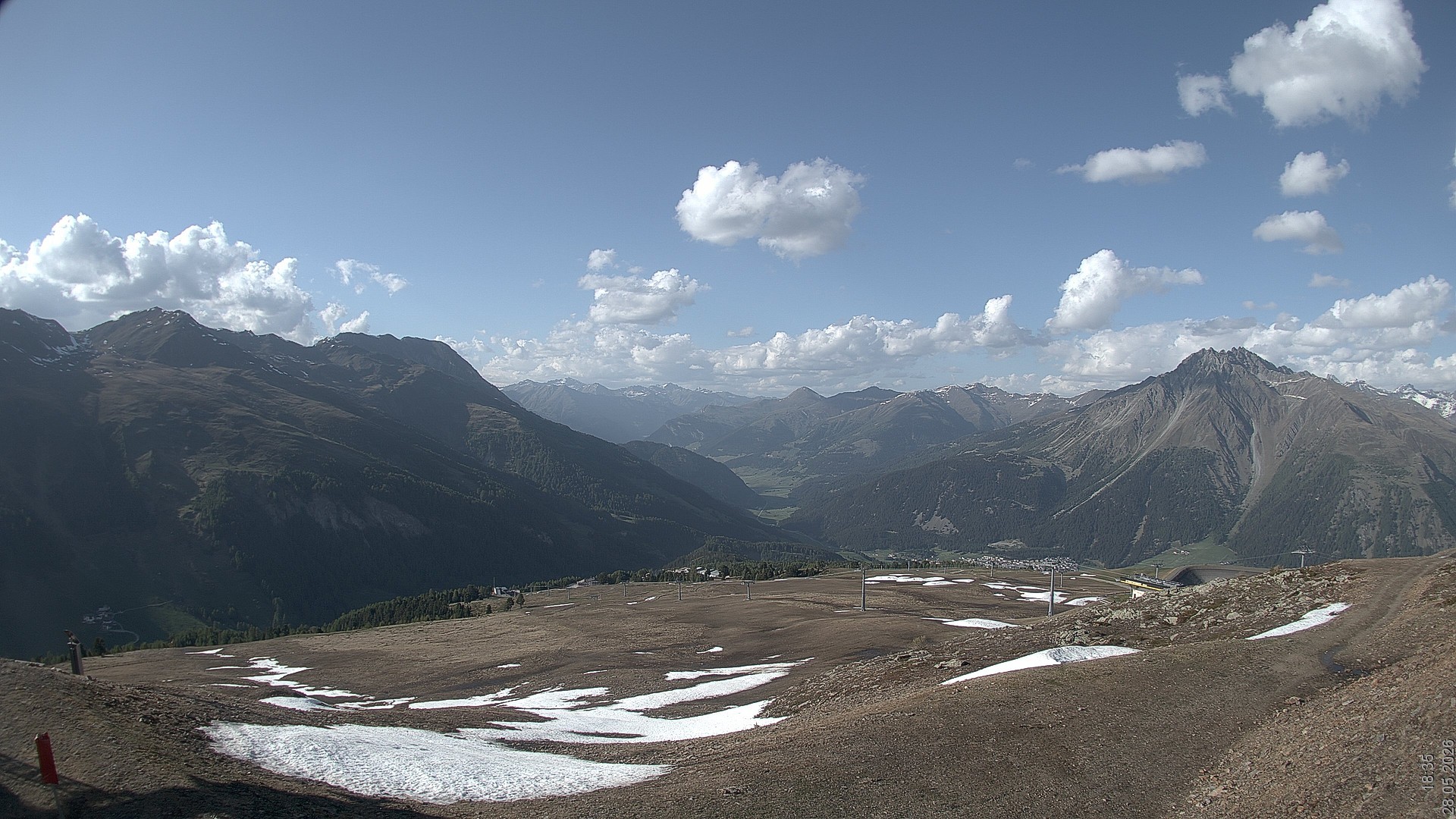 Archiv Foto Webcam Blick vom Rojen - Vinschgau