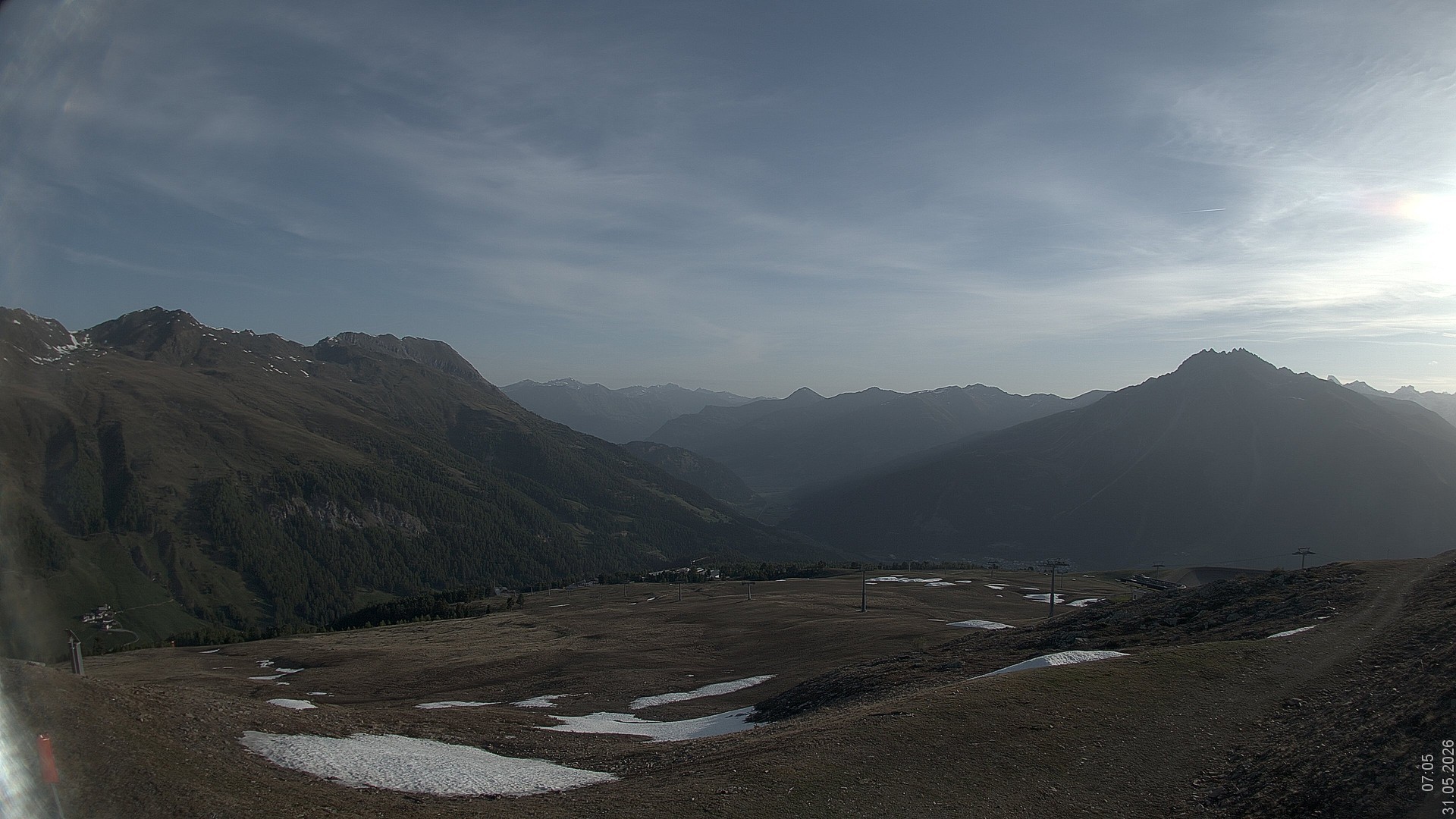 Archiv Foto Webcam Blick vom Rojen - Vinschgau