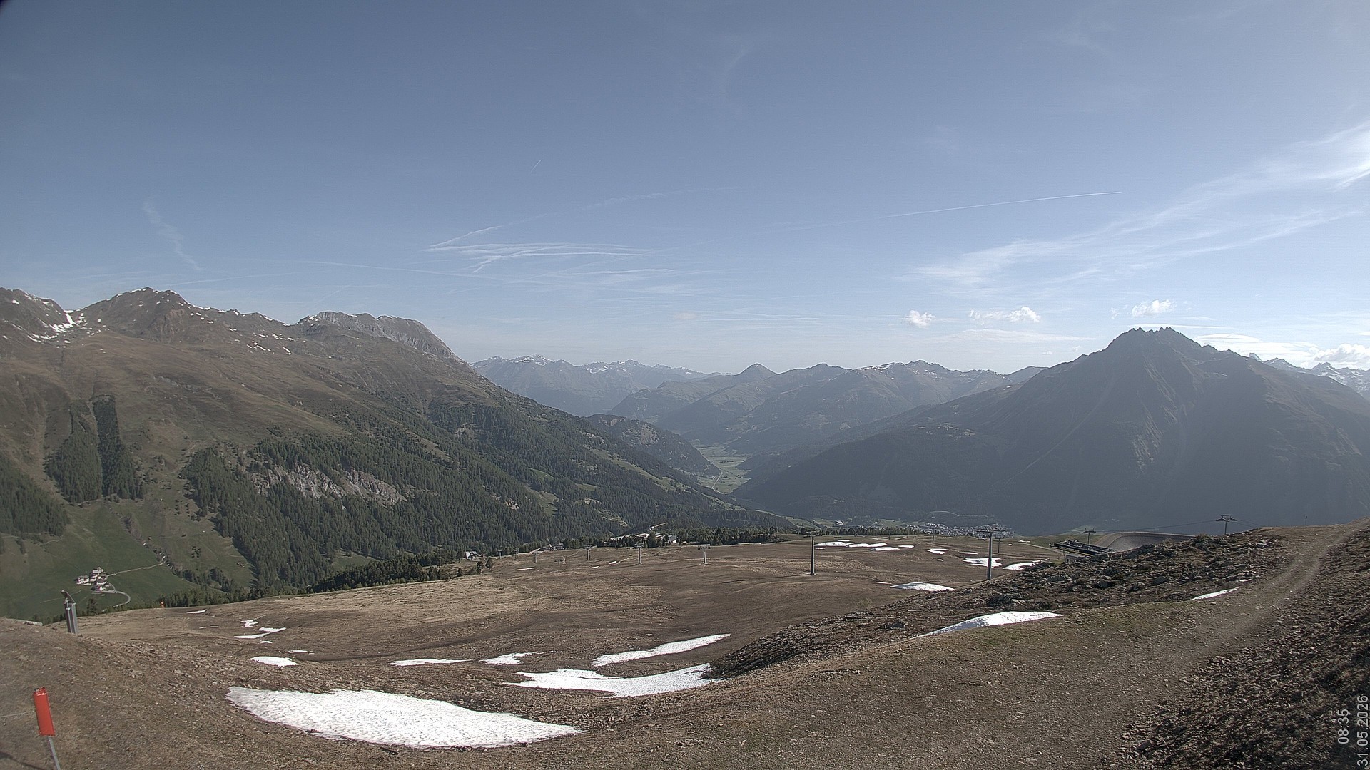 Archiv Foto Webcam Blick vom Rojen - Vinschgau