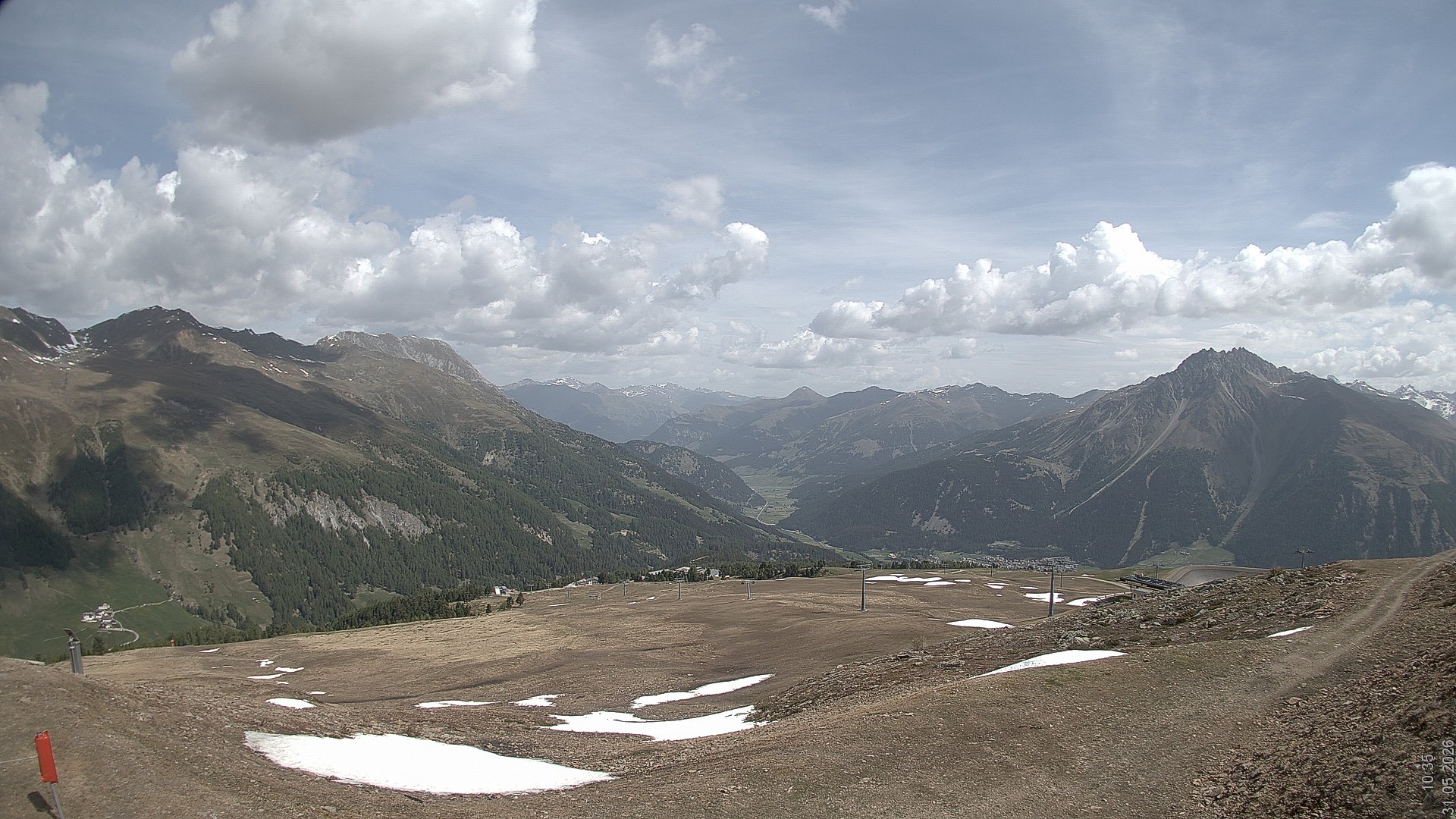 Archiv Foto Webcam Blick vom Rojen - Vinschgau