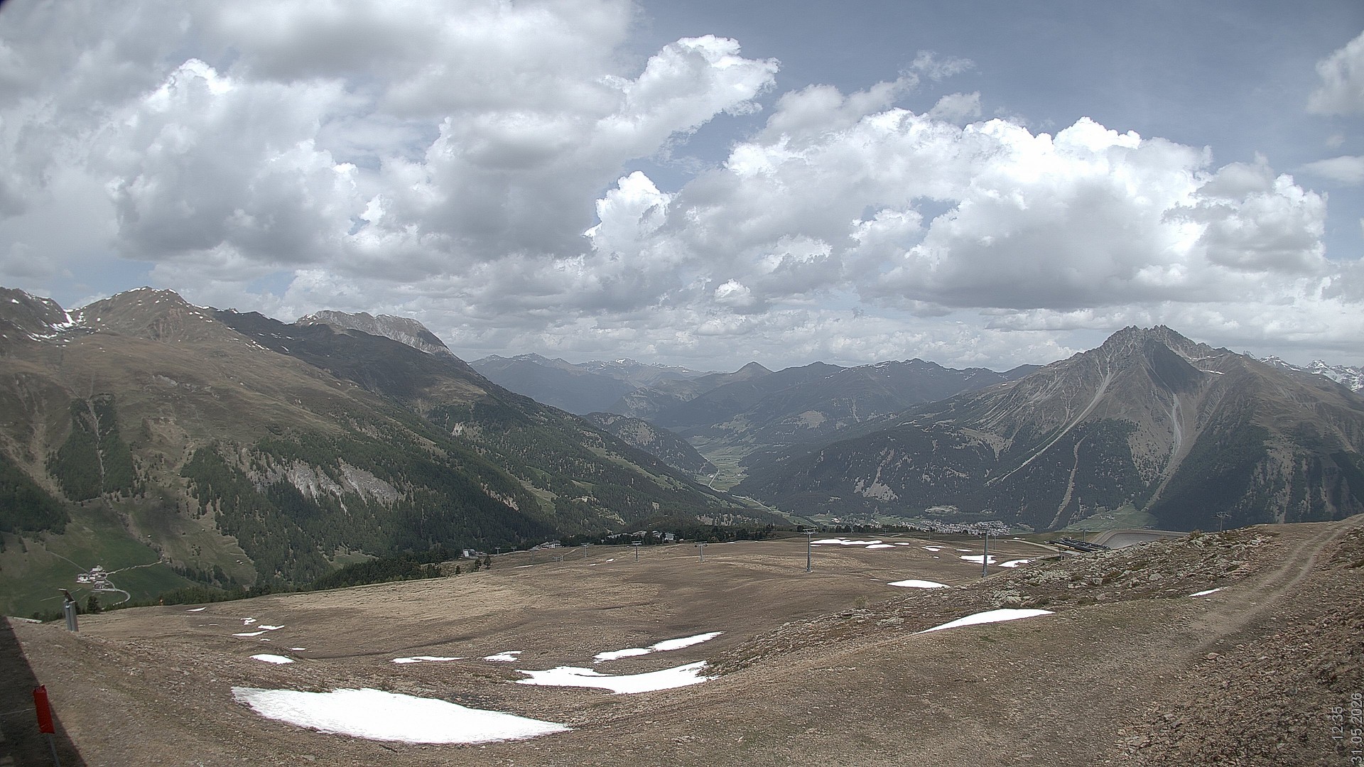 Archiv Foto Webcam Blick vom Rojen - Vinschgau