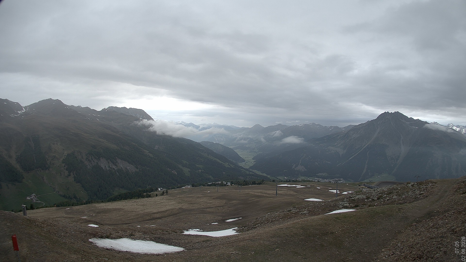 Archiv Foto Webcam Blick vom Rojen - Vinschgau