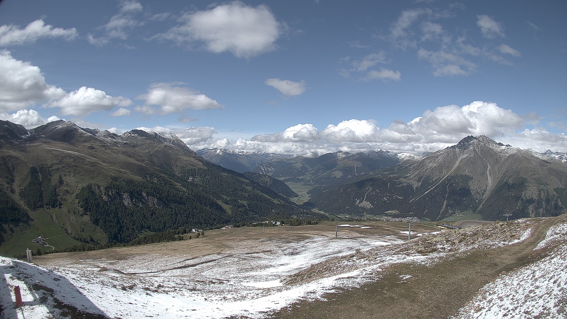 Archiv Foto Webcam Blick vom Rojen - Vinschgau
