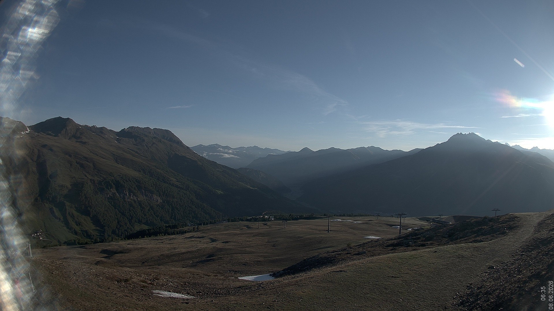 Archiv Foto Webcam Blick vom Rojen - Vinschgau