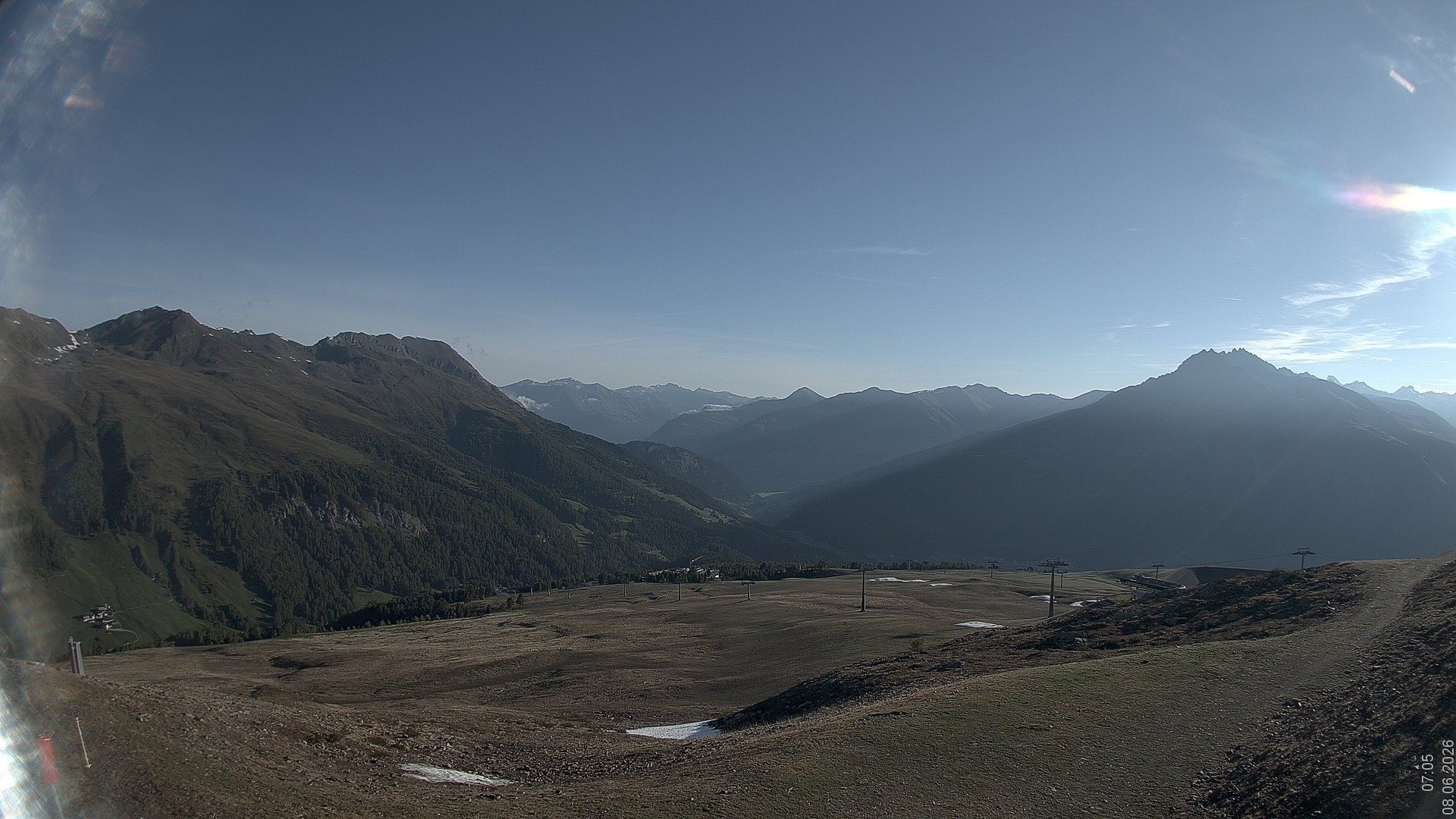 Archiv Foto Webcam Blick vom Rojen - Vinschgau