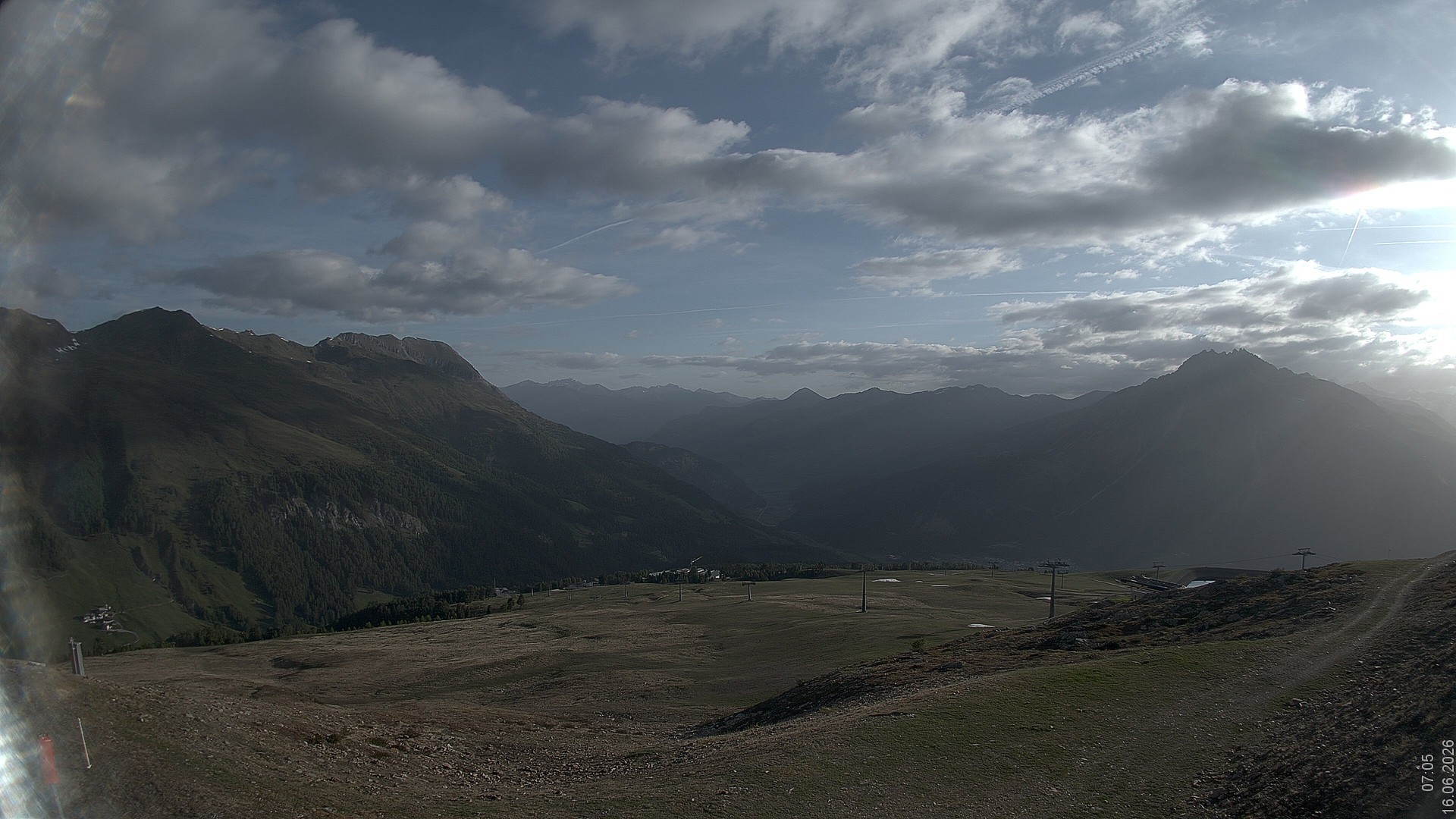 Archiv Foto Webcam Blick vom Rojen - Vinschgau