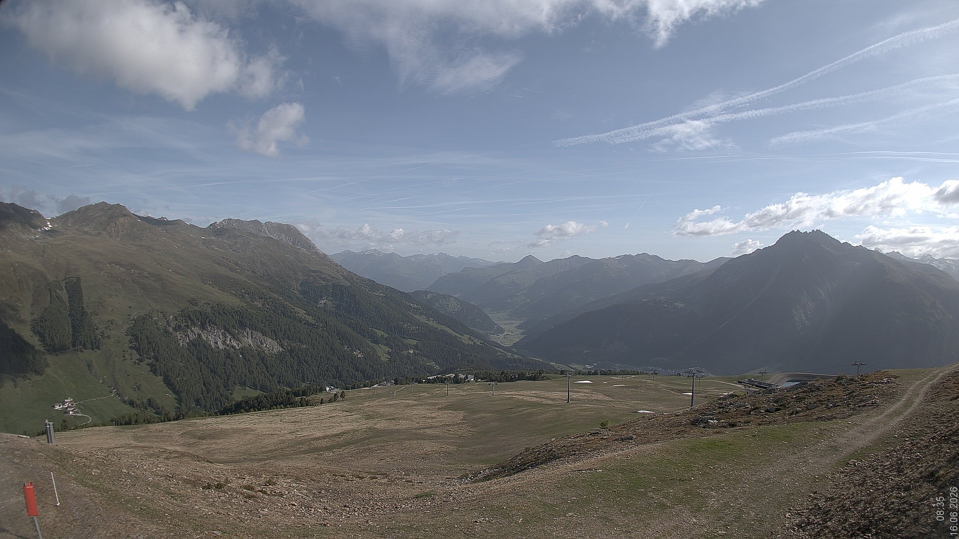Archiv Foto Webcam Blick vom Rojen - Vinschgau