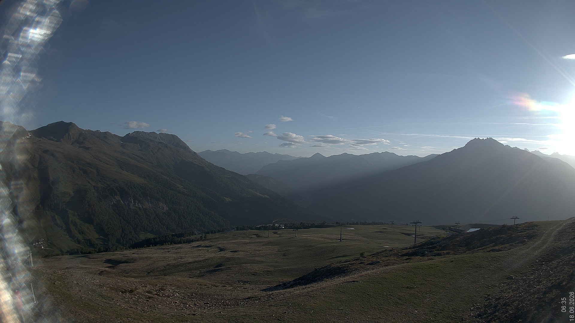 Archiv Foto Webcam Blick vom Rojen - Vinschgau