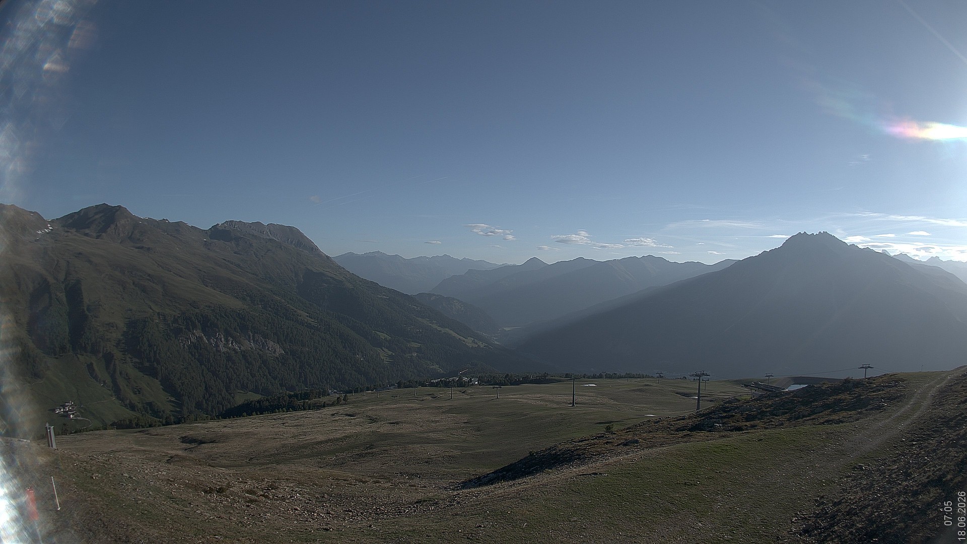 Archiv Foto Webcam Blick vom Rojen - Vinschgau