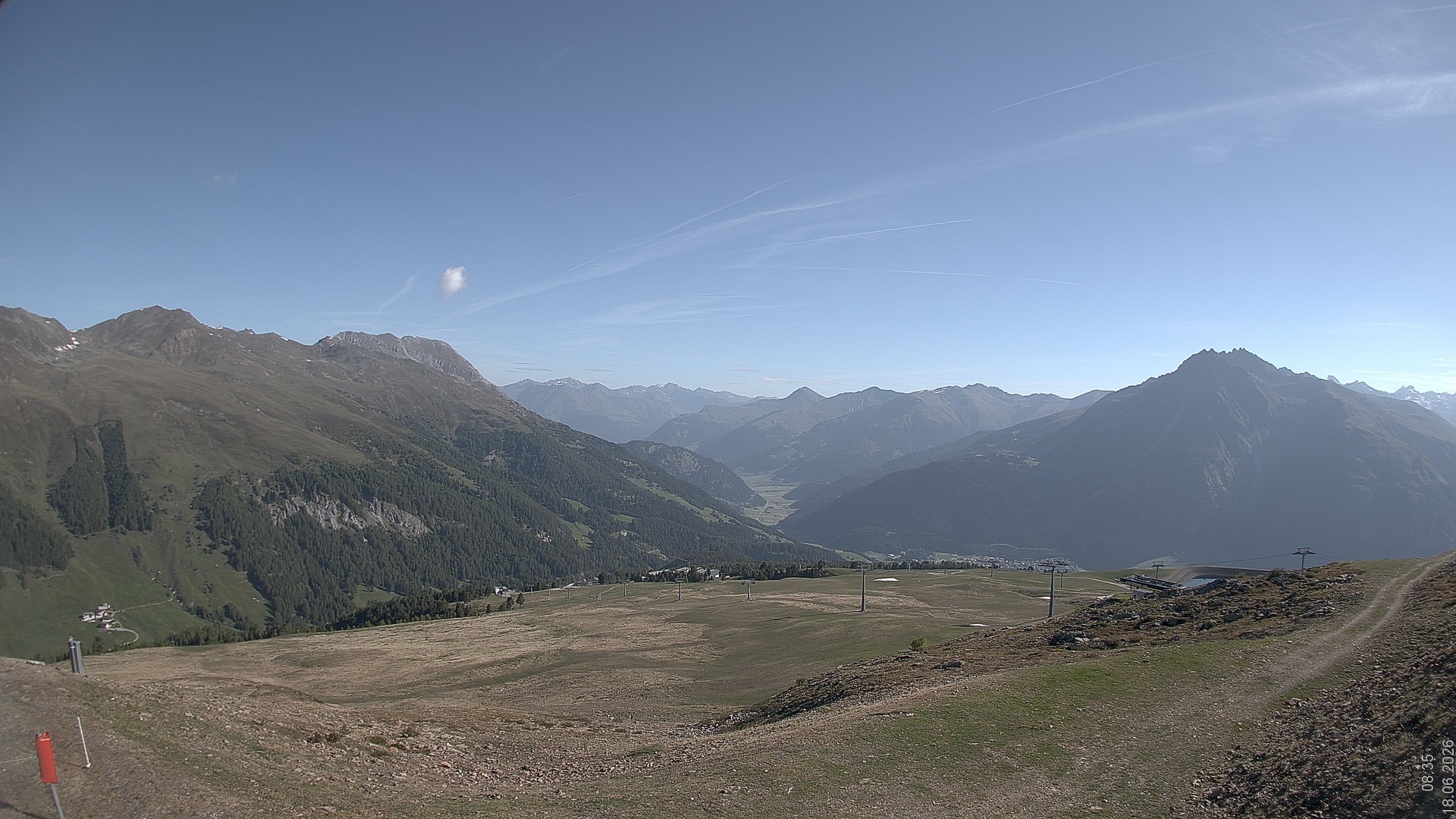 Archiv Foto Webcam Blick vom Rojen - Vinschgau