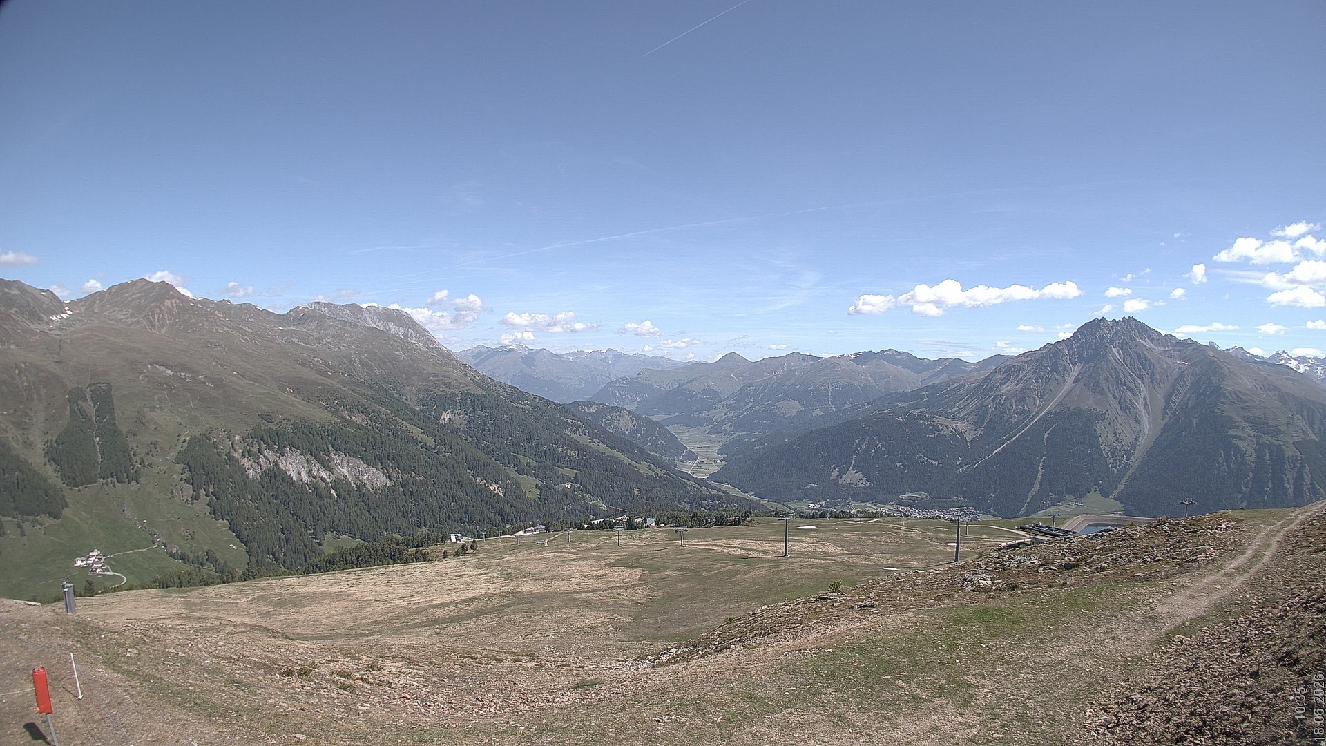 Archiv Foto Webcam Blick vom Rojen - Vinschgau