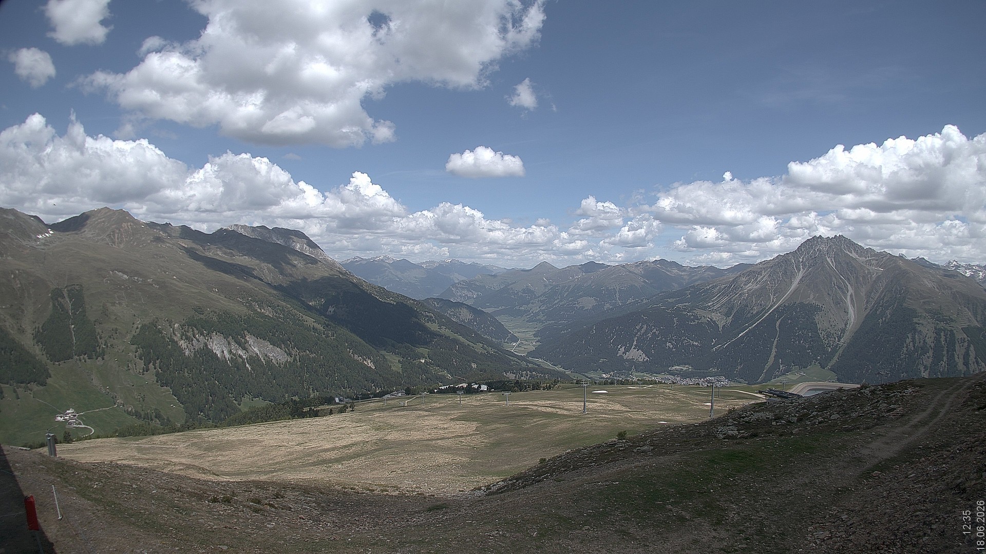 Archiv Foto Webcam Blick vom Rojen - Vinschgau