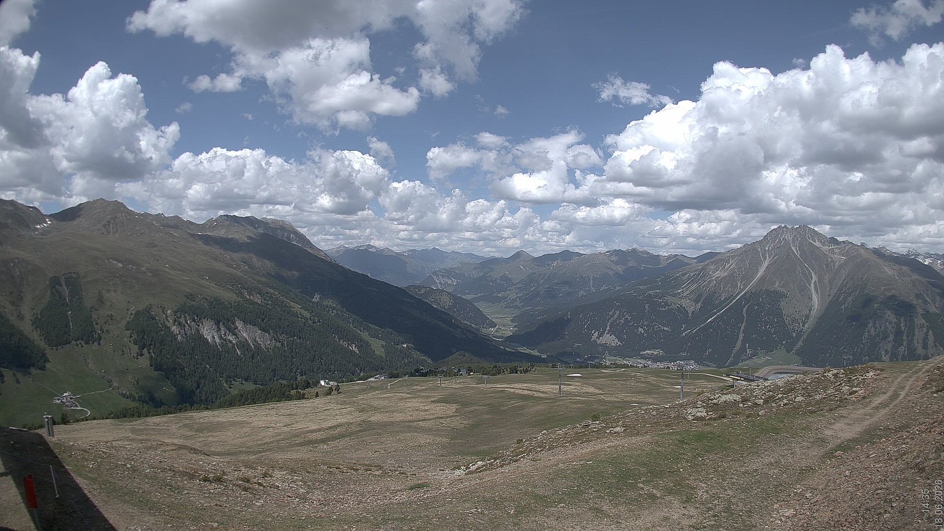 Archiv Foto Webcam Blick vom Rojen - Vinschgau