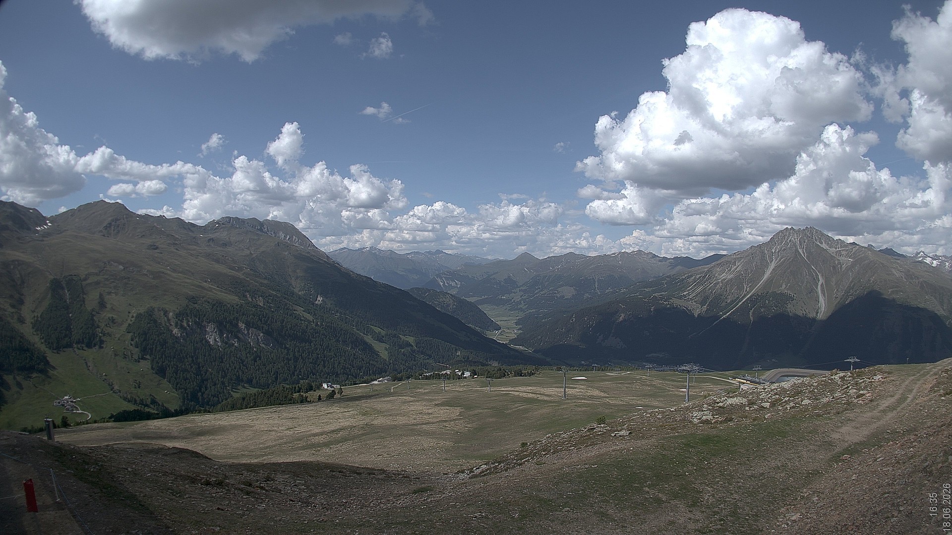 Archiv Foto Webcam Blick vom Rojen - Vinschgau