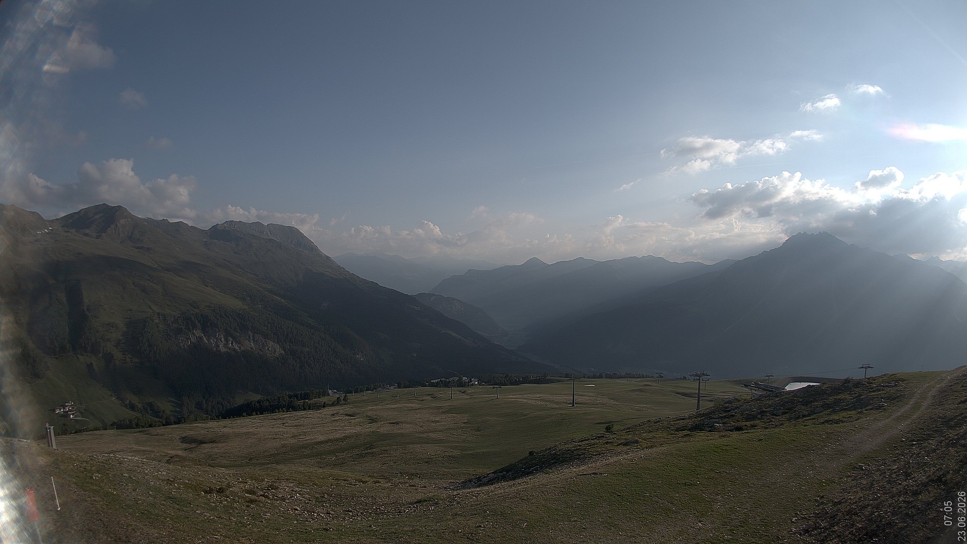 Archiv Foto Webcam Blick vom Rojen - Vinschgau