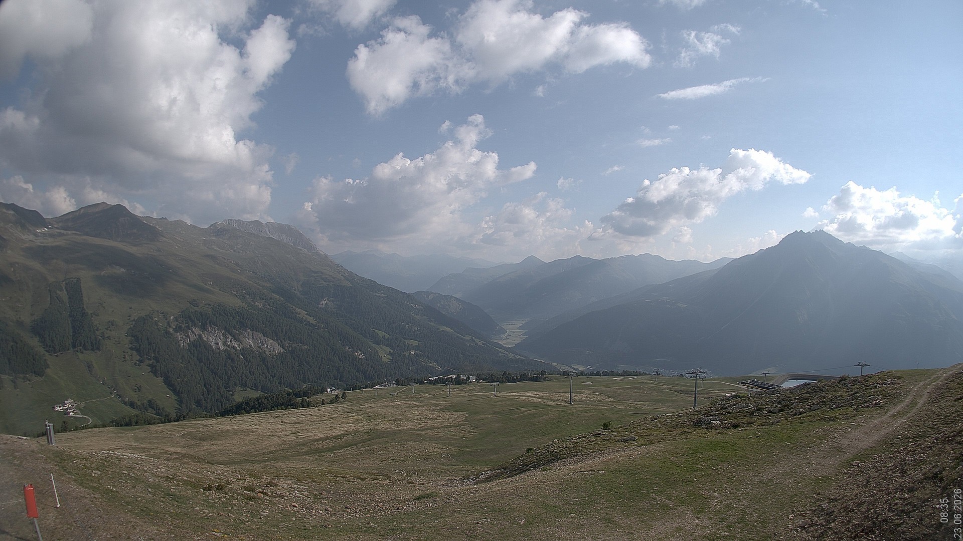 Archiv Foto Webcam Blick vom Rojen - Vinschgau