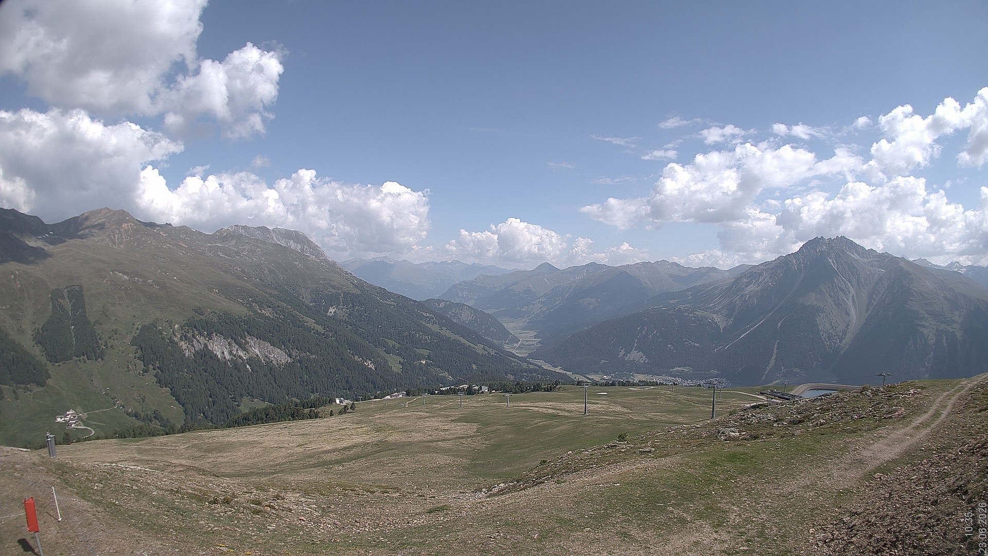Archiv Foto Webcam Blick vom Rojen - Vinschgau