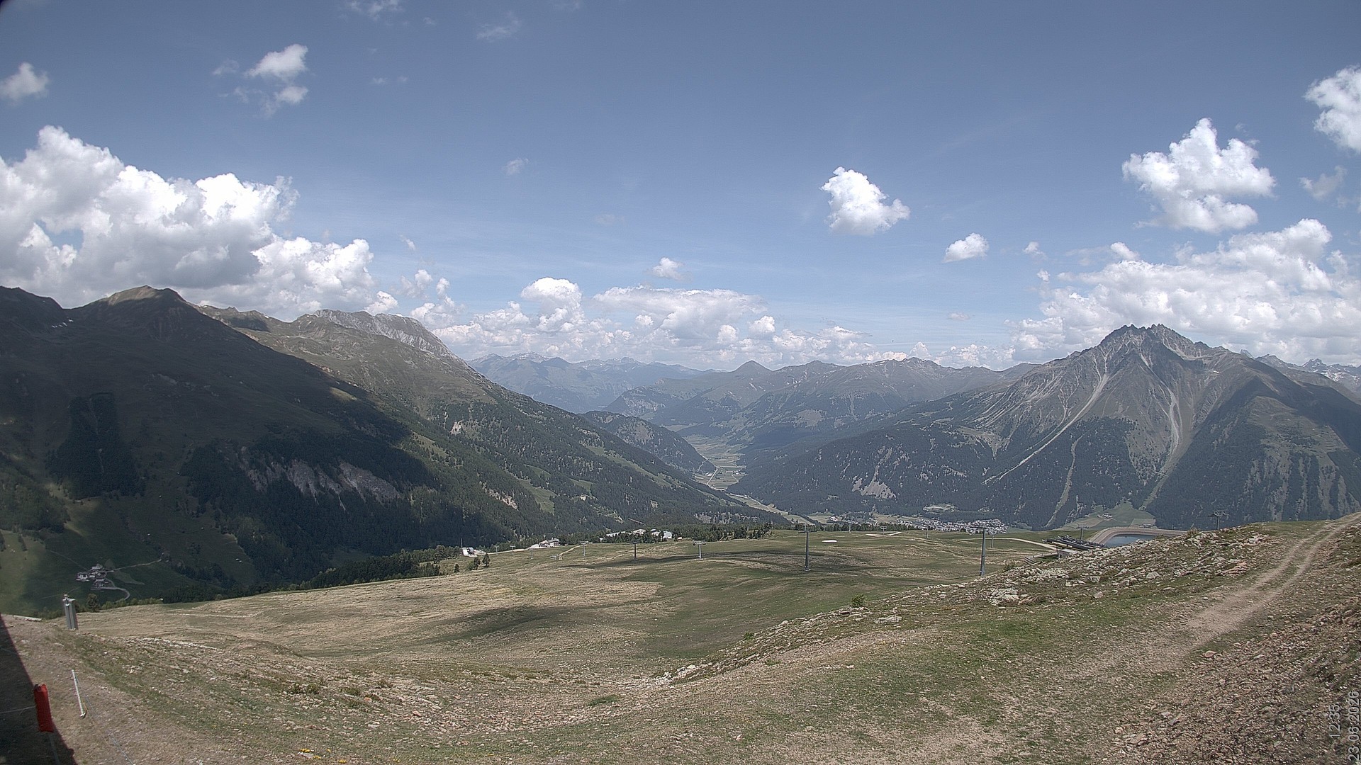 Archiv Foto Webcam Blick vom Rojen - Vinschgau