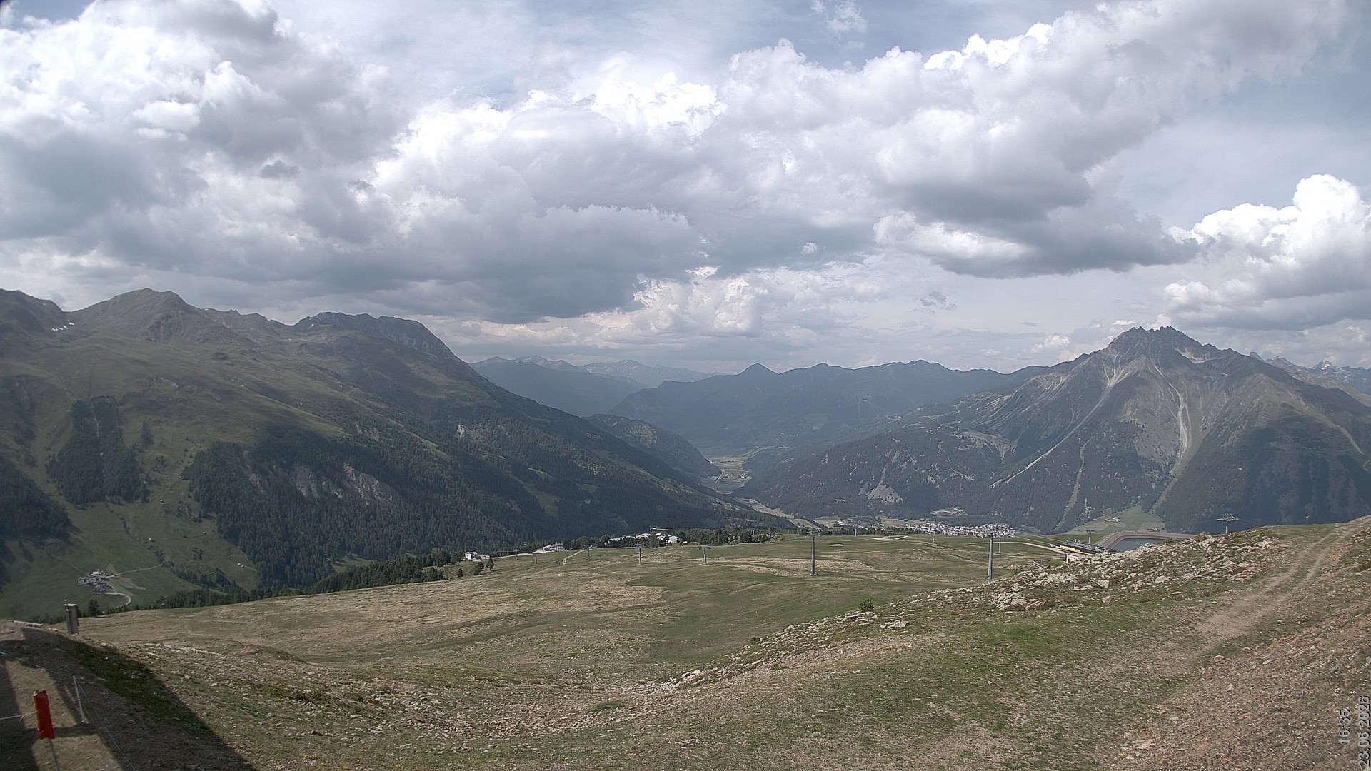 Archiv Foto Webcam Blick vom Rojen - Vinschgau