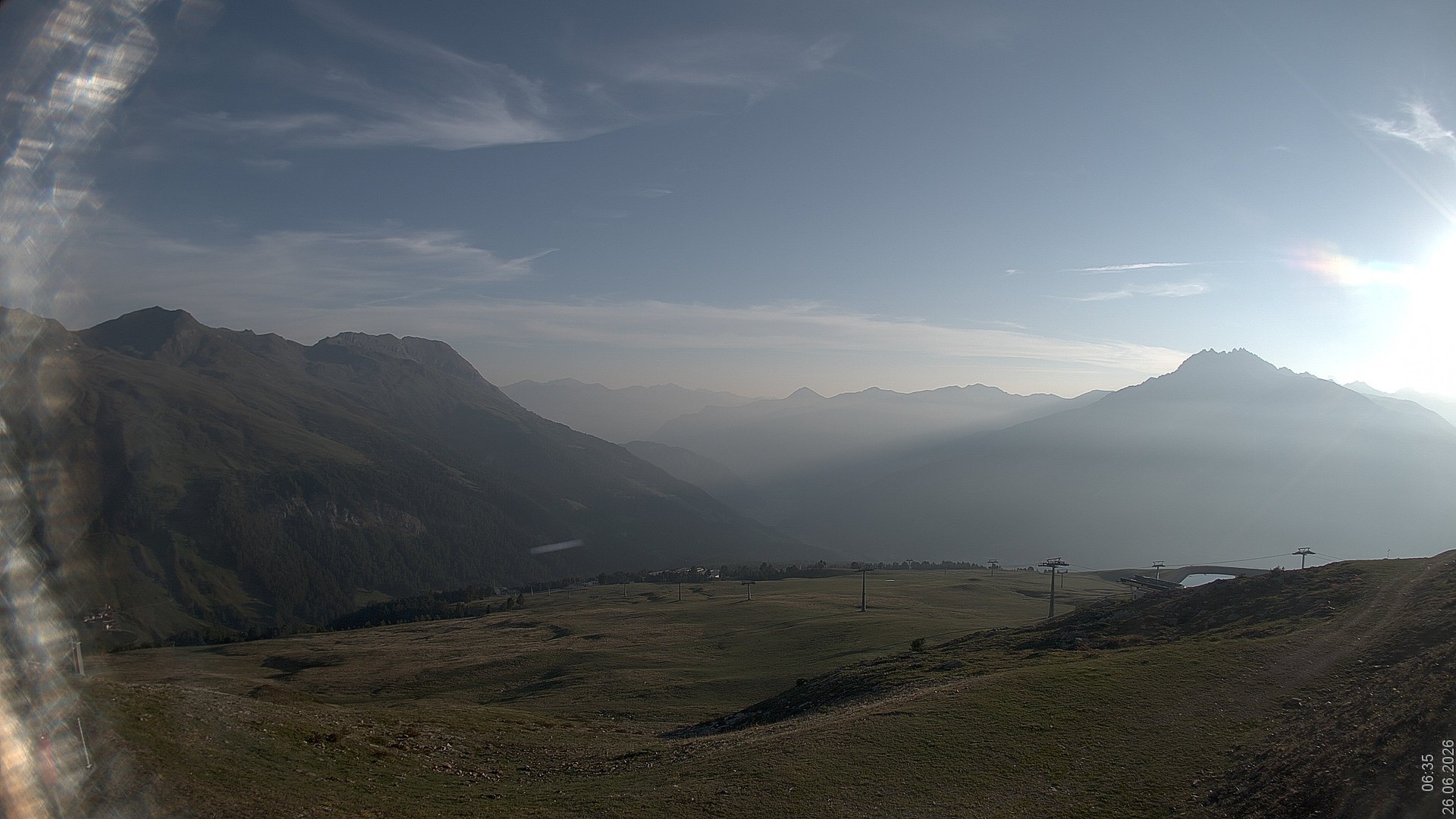 Archiv Foto Webcam Blick vom Rojen - Vinschgau